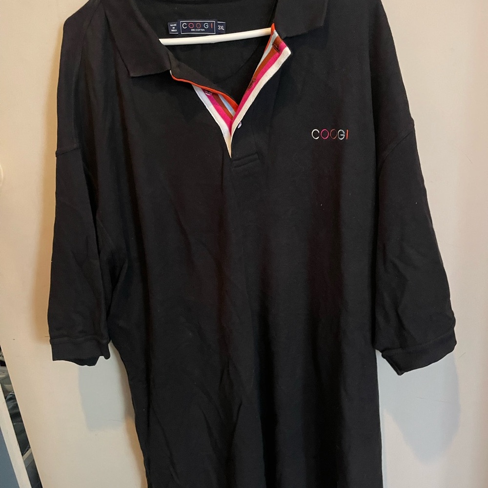 COOGI Black Polo Shirt with Colorful Trim